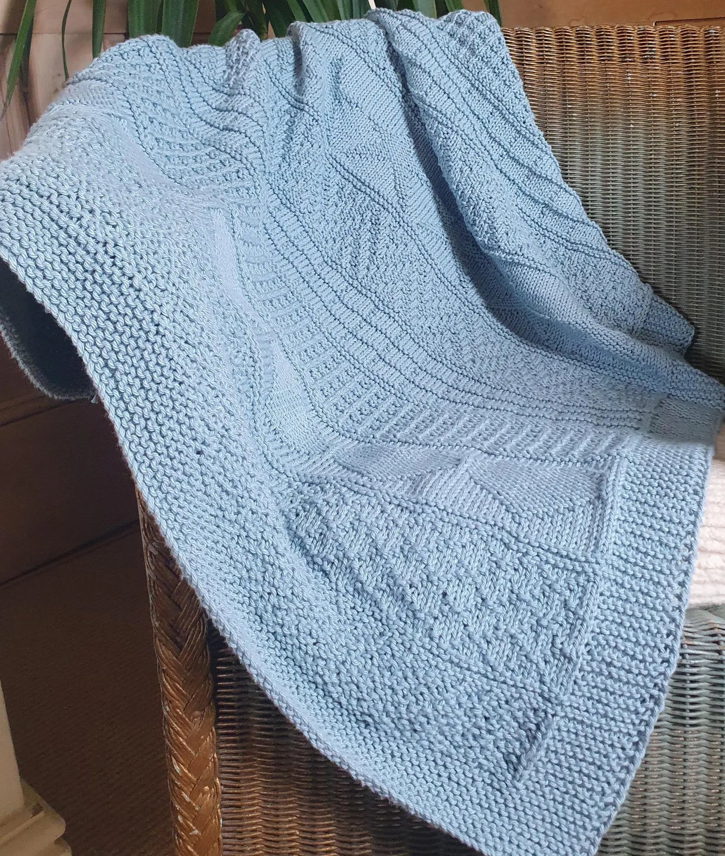 Knitting Kit Hearts and Stars Baby Blanket