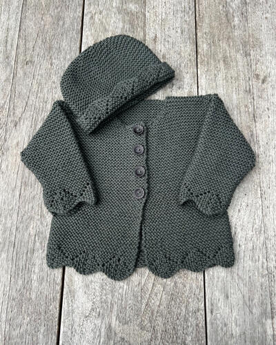 Kiwi Knit Pattern Bobbie Cardigan & Hat