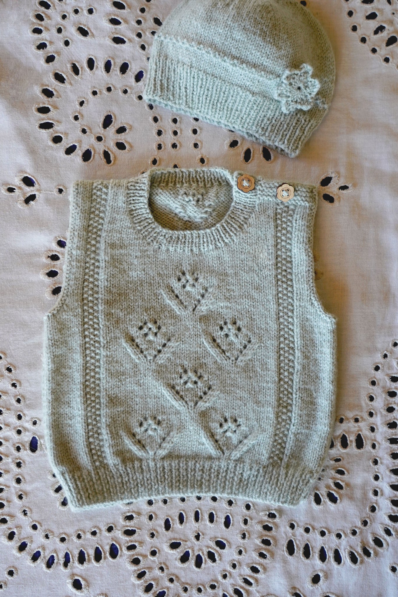 Lisa F Posy Vest and Hat BC149