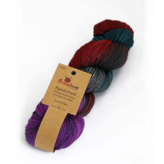 Broadway Hand Dyed Merino Blend Sock Yarn