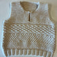 Hand Knit 1 Button Vest (Ref Pip)