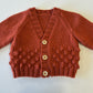 Hand Knit V Neck 3 Button Cardigan (Ref: Dec)