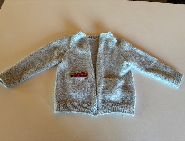 Hand Knit Copenhagen Flowery Cardigan (Ref Cop)