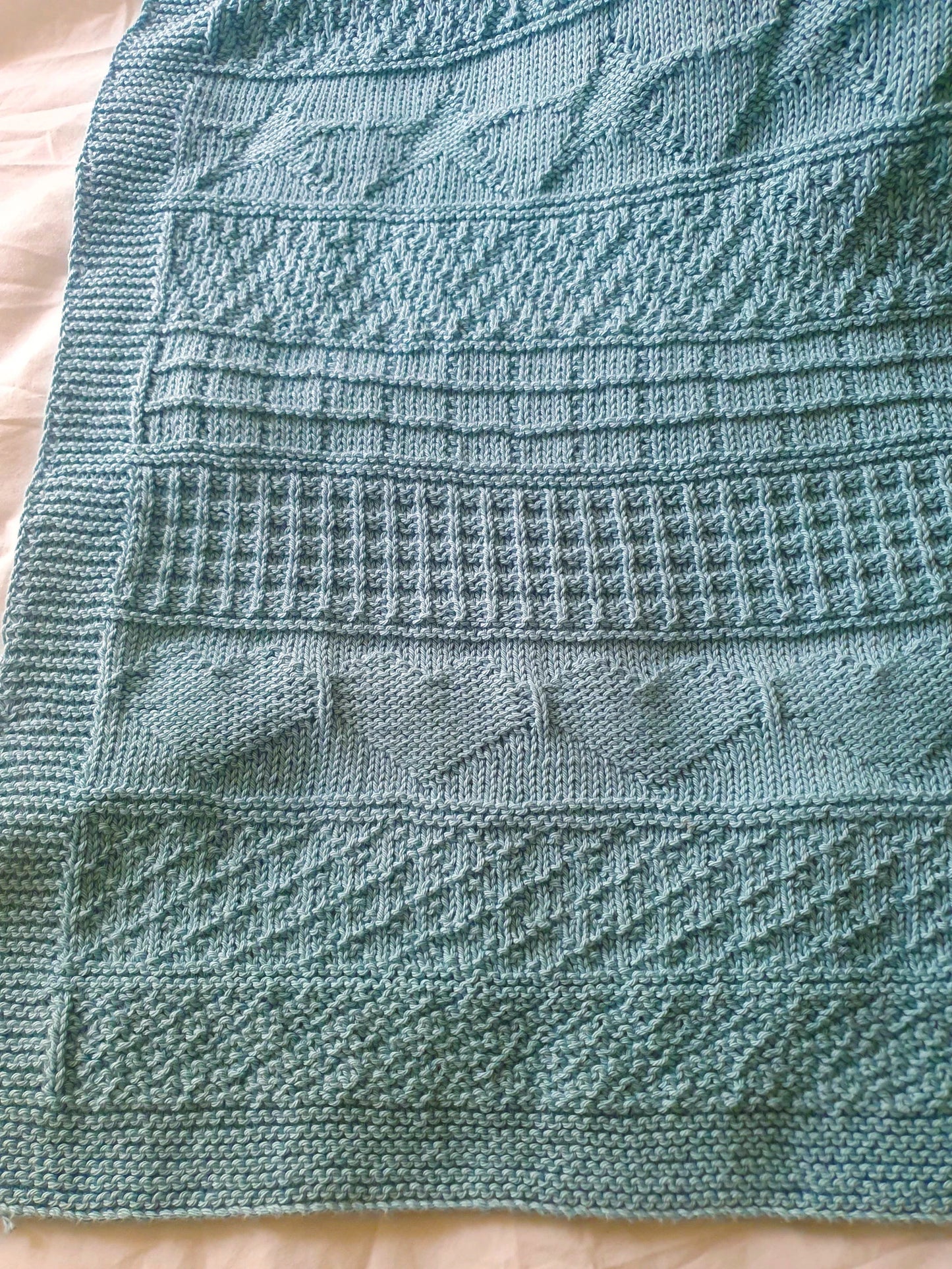 Knitting Kit Hearts and Stars Baby Blanket