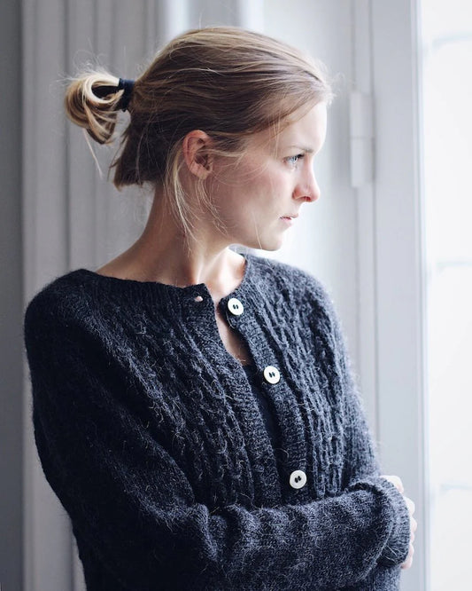 Petite Knit Classic Smocking Cardigan