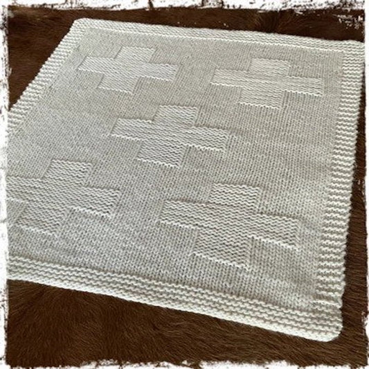 Kiwi Knit Pattern Chunky Cross Rug and Cushion