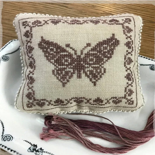 Kiwi Stitch Cross Stitch Chart Butterfly Pin Cushion